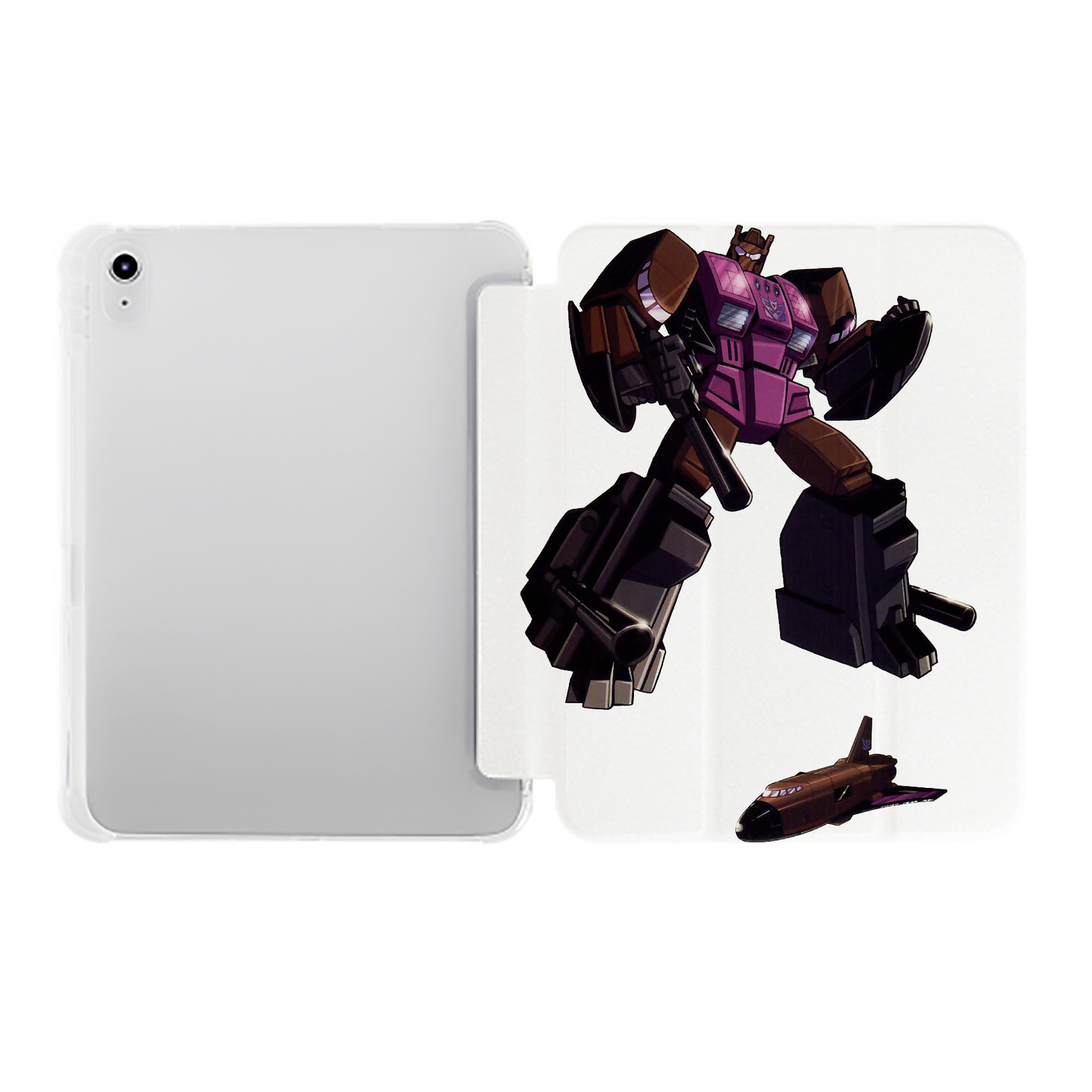（画像用）  IPad ケース ペン収納付き 三つ折りスタンド PUレザー×シリコン 対応機種9.5/10.5/10.9インチ